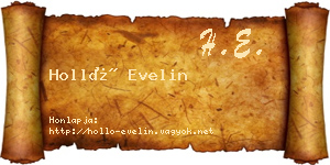 Holló Evelin névjegykártya